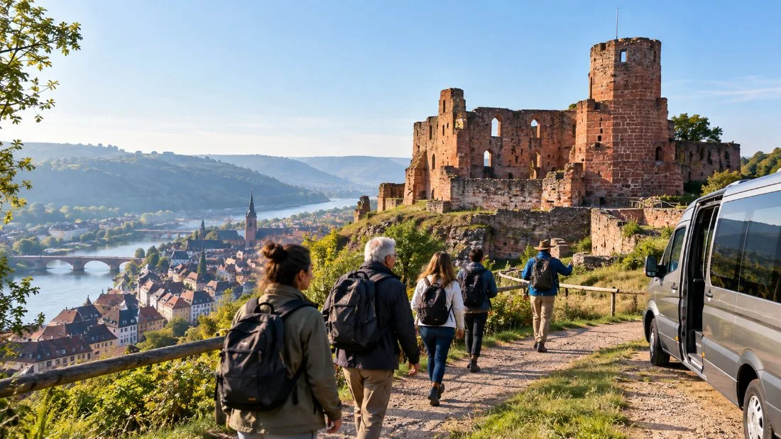 Castillo de Heidelberg y Casco Antiguo desde Fráncfort